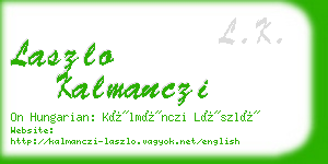 laszlo kalmanczi business card